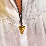 Dana Levy Shark Tooth Charm Nautical Cord Necklace - Black Cord Model