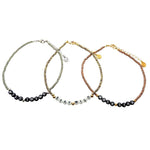 Dana Levy Limited Edition Personalised Alphabet Bead Animal Print Choker - Trio Zebra / Giraffe / Tiger Print