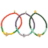 Dana Levy Cactus Charm Glass Bead Bracelet - Group Trio 