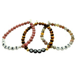 Dana Levy Personalised Name Alphabet Gemstone Bead Bracelet - Insert Name Here Trio