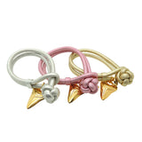 Dana Levy Shark Tooth Charm Metallic Leather Cord Bracelet - Trio