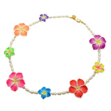 Dana Levy Tropical Flower Garland Freshwater Pearl Necklace