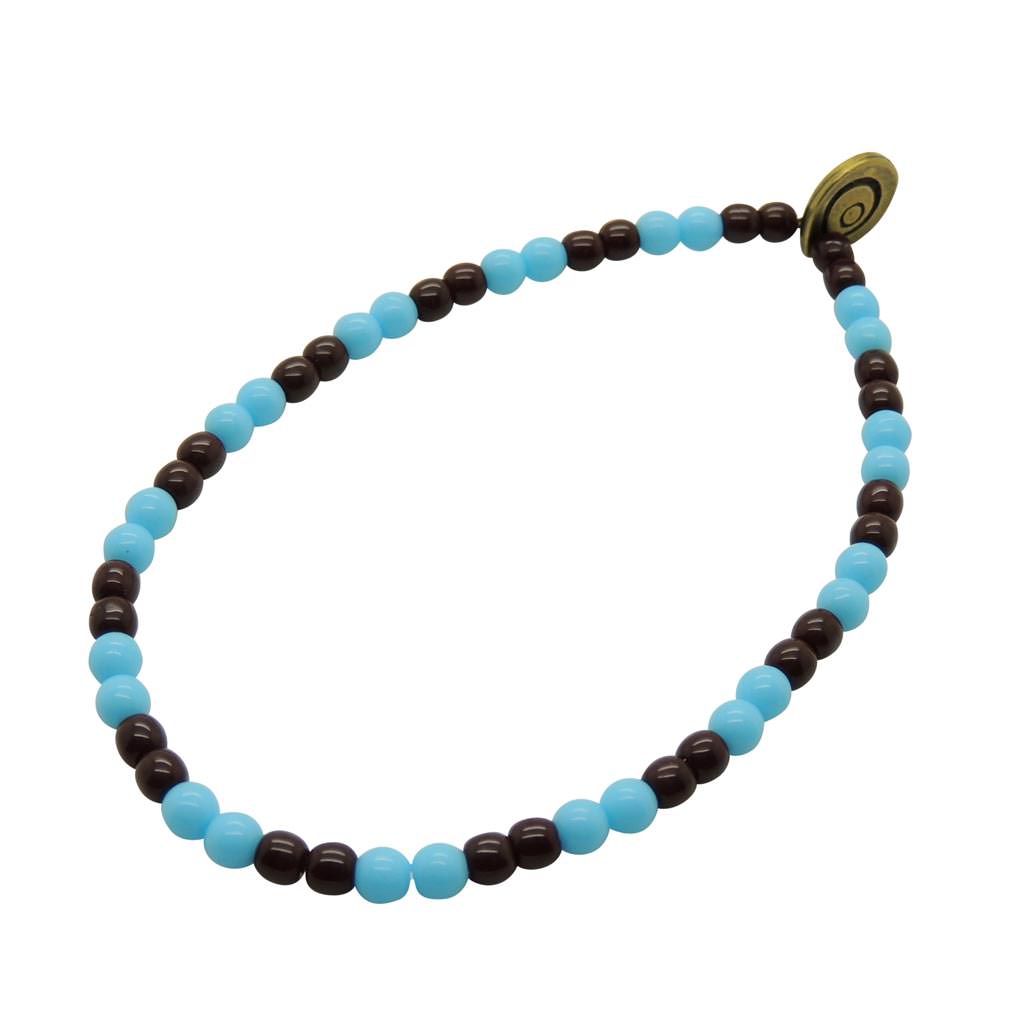 Dana Levy Men's DIY Football Team Kit Glass Bead Bracelet - Turquoise & Maroon