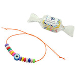 Dana Levy Eye Candy String Cord Bracelet - Turquoise Evil Eye Orange Cord