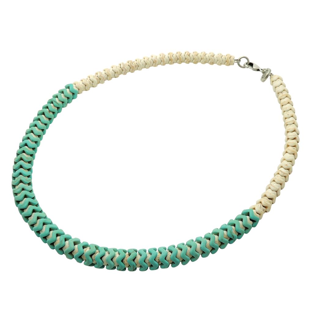 Dana Levy Turquoise Howlite Gemstone Wave Necklace - Single