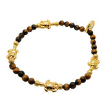 Dana Levy Turtle Charm Gemstone Bead Bracelet - Tiger Eye Gemstone