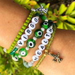 Dana Levy Spiritual Healing Gemstone Bead Bracelet - Health Moss Agate Bracelet Virgo Bracelet Mix Wrist