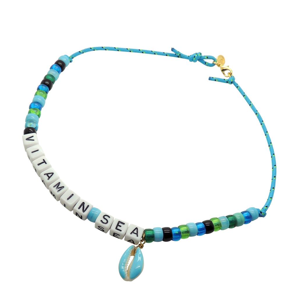 Dana LevyMaxi DIY Personalised Name Abacus Cord Necklace - Vitamin Sea / Turquoise