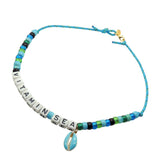 Dana LevyMaxi DIY Personalised Name Abacus Cord Necklace - Vitamin Sea / Turquoise