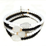 Dana Levy Glow in the Dark Skull Mono Charm Glass Bead Bracelet - Pile