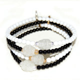 Dana Levy Glow in the Dark Skull Mono Charm Glass Bead Bracelet - Pile