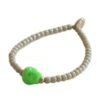 Dana Levy Colour Skull Bracelet - Bright Green Grey Mens 
