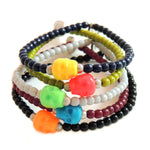 Dana Levy Colour Skull Bracelets Small Pile Multicolours