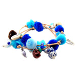 Dana Levy Azure Pompom Lucky Charms Leather Cord Bracelet - Single Silver