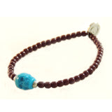 Dana Levy Colour Skull Bracelet - Teal Turquoise Maroon Mens