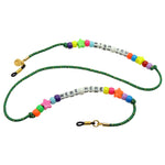 Dana Levy Personalised Star Bright Glasses Cord Chain - Wish You Were Here / Green Cord