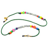 Dana Levy Personalised Star Bright Glasses Cord Chain - Wish You Were Here / Green Cord