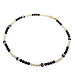 Dana Levy Yin Yang Charm Gemstone Bead Necklace - Gold Plate