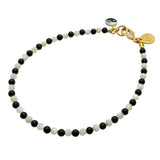 Dana Levy Yin Yang Charm Polka Dot Gemstone Anklet - Gold Plate