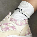 Dana Levy Yin Yang Charm Gemstone Duo Anklet - Yin Yang Gemstone Anklet Duo ThreadsGen Studio