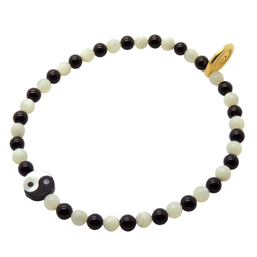 Dana Levy Yin Yang Charm Polka Dot Gemstone Bracelet