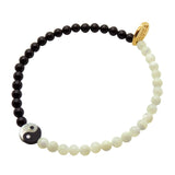 Dana Levy Yin Yang Charm Gemstone Duo Bracelet - Gold Plate