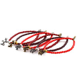 Dana Levy Zodiac Sign Charm Glass Bead Bracelets - Fire