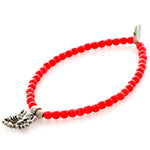 Dana Levy Zodiac Sign Charm Glass Bead Bracelets - Antique Silver Coral