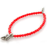 Dana Levy Zodiac Sign Glass Bead Bracelet - Scorpio Coral