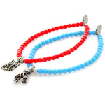 Dana Levy Zodiac Sign Charm Glass Bead Bracelets x 2