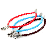 Dana Levy Zodiac Sign Charm Glass Bead Bracelets x 3