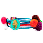 Dana Levy Hamsa Hand Lucky Charm Pompom Bracelet - Aqua