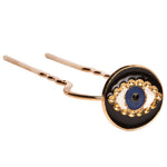 Dana Levy Enamel Evil Eye Charm Hair Pin - Black