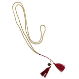 Dana Levy Beaded Tassel Duo Necklace - Pink