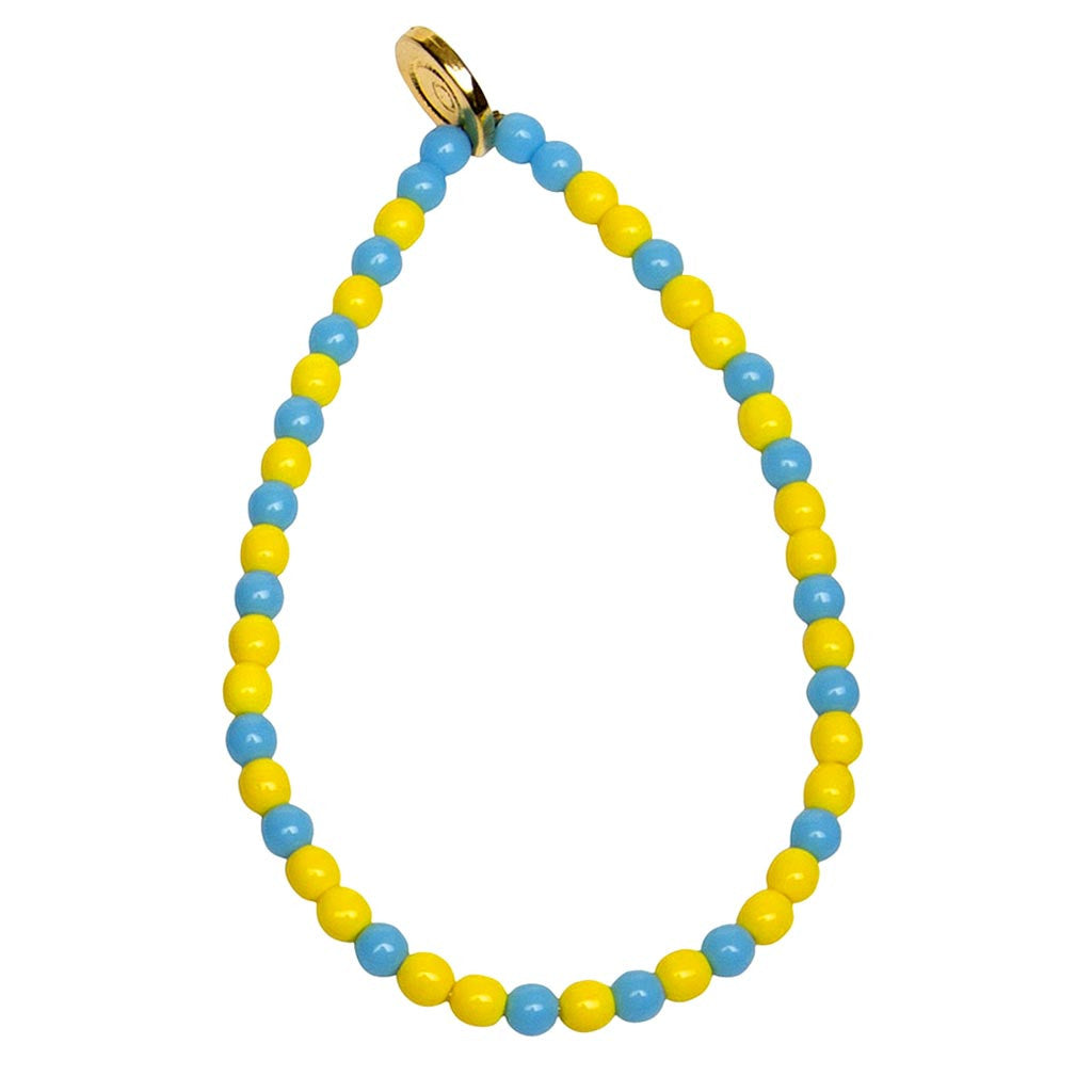 Dana Levy Happiness Morse Code Blessing Glass Bead Bracelet - Bright