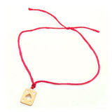 Dana Levy Mini Playing Card Charm Red String Bracelet -  Spade