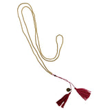 Dana Levy Men's Beaded Tassel Duo Necklace - Pink