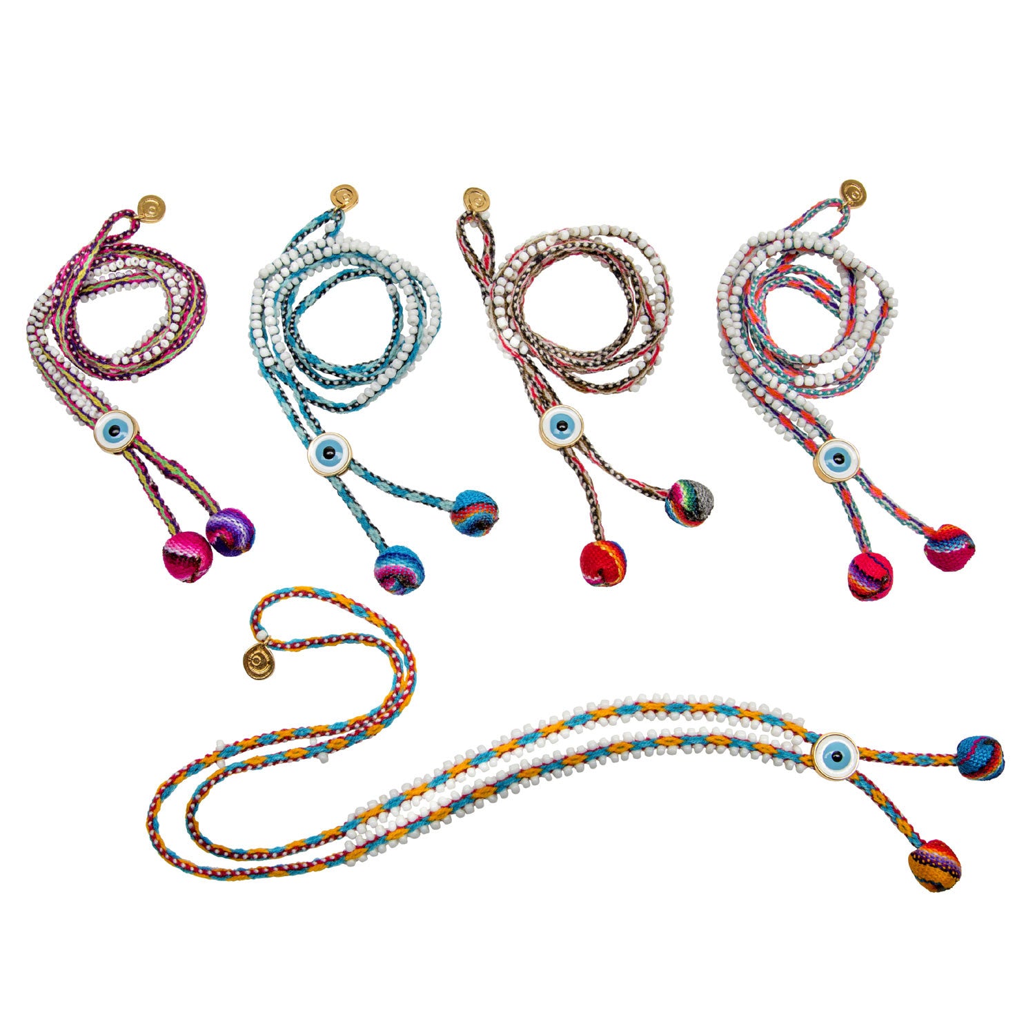 Dana Levy Men's Lima Evil Eye Pom Pom Beaded Necklace - Group