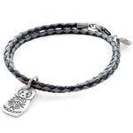 Dana Levy Matryoshka Russian Doll Charm Double Leather Braid Bracelet - Antique Silver
