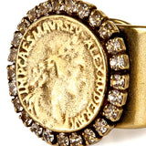 Dana Levy Diamante Ancient Roman Coin Ring - Antique Gold Detail