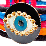 Dana Levy Evil Eye Lucky Charm Pompom Bracelet - Black Detail