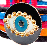 Dana Levy Evil Eye Lucky Charm Pompom Bracelet - Black Detail