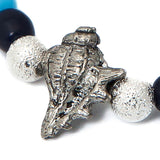 Dana Levy Conch Seashell Charm Glass Bead Bracelet - Detail