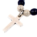 Dana Levy Cross Charm Glass Bead Bracelet - Detail