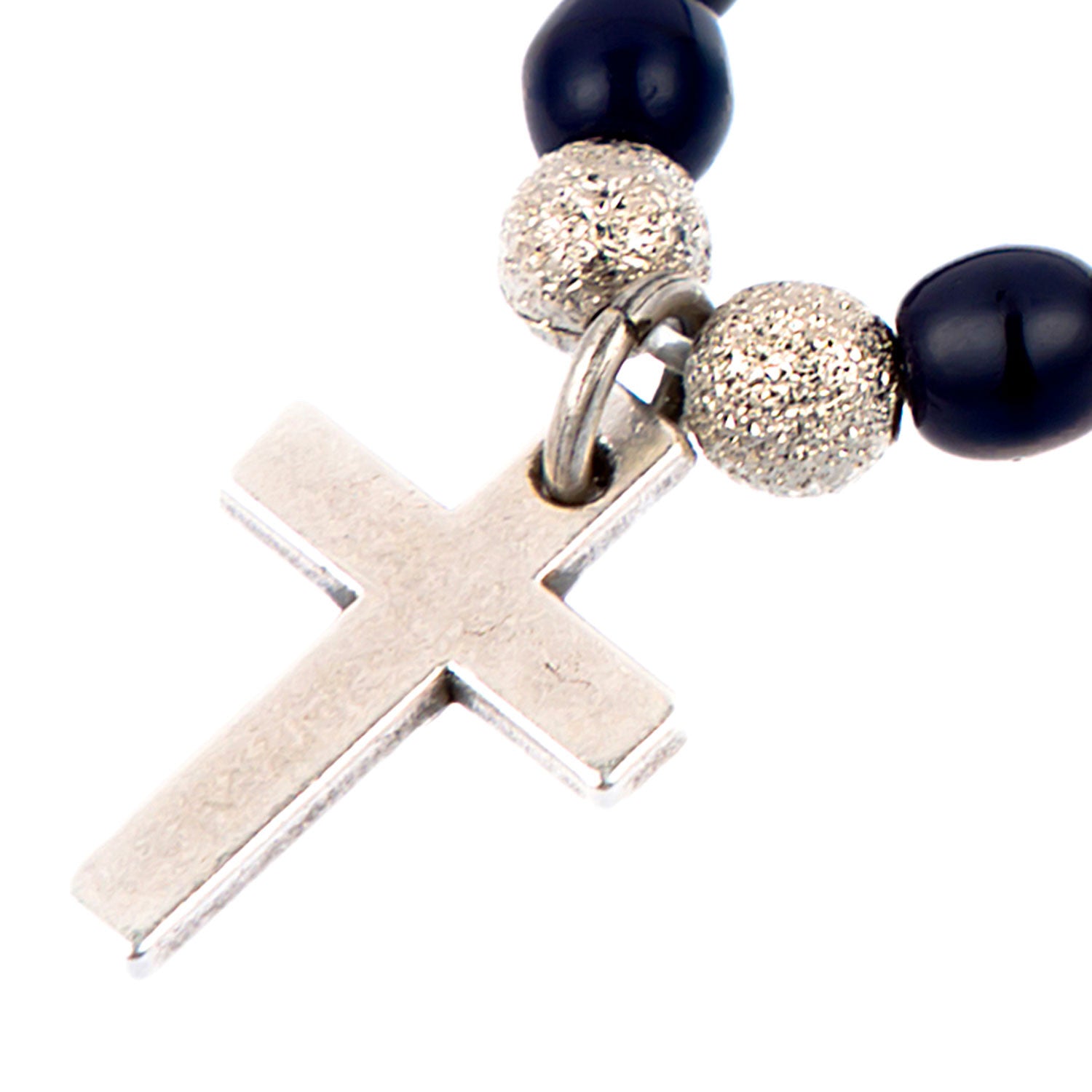 Dana Levy Cross Charm Glass Bead Bracelet - Detail