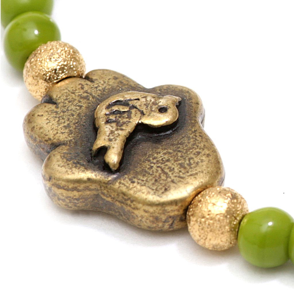 Dana Levy Dove Hamsa Hand Charm Glass Bead Bracelet - Detail