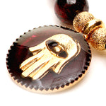 Dana Levy Enamel Hamsa Hand Token Stardust & Gemstone Mix Bracelet - Detail 