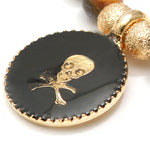 Dana Levy Enamel Skull Token Gemstone Bracelet - Detail