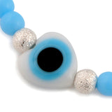 Dana Levy Evil Eye Heart Charm Glass Bead Bracelet - Detail