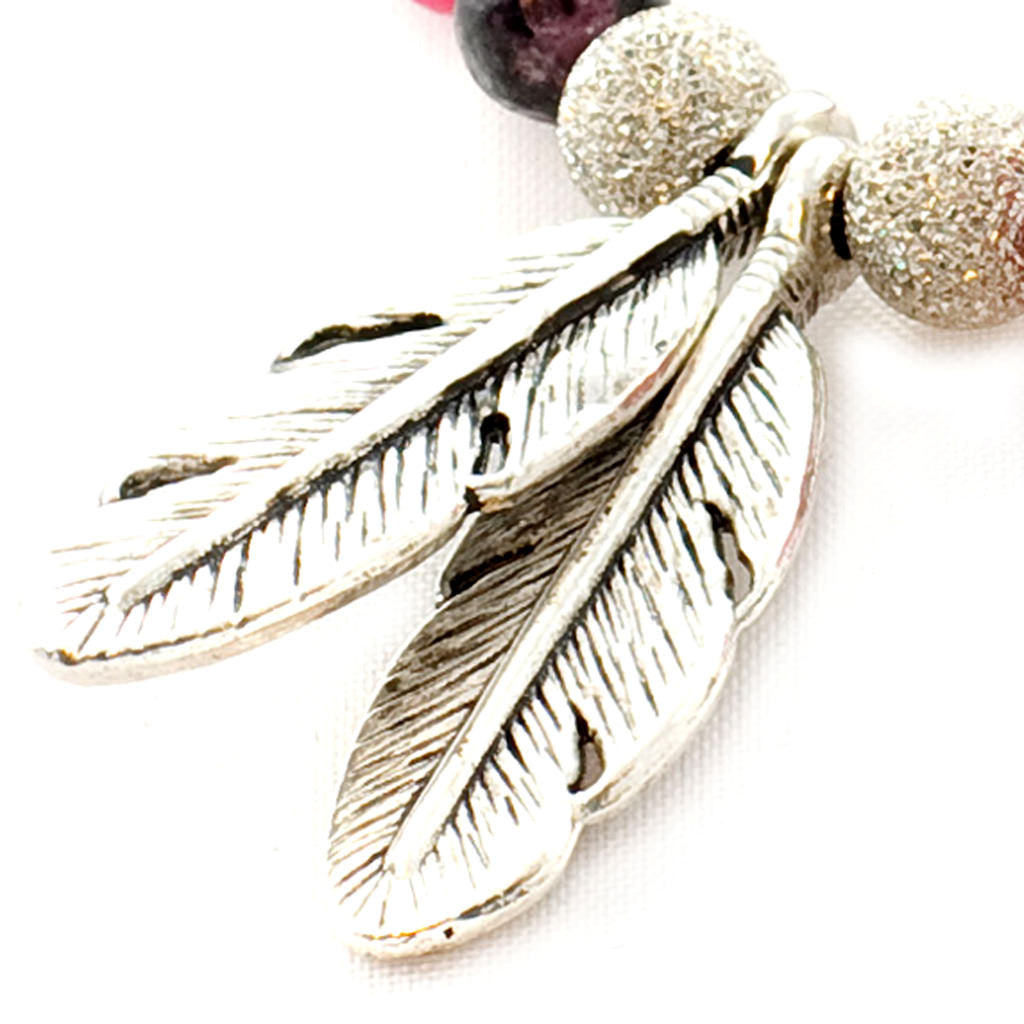 Dana Levy Feather Charm Gemstone Duo Bracelet - Detail